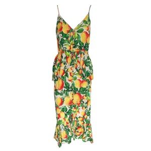 FARM RIO Sands Linen Midi Dress